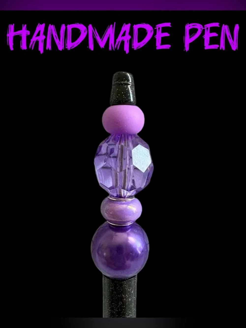 Purple Majesty Custom Beaded Ink Pen